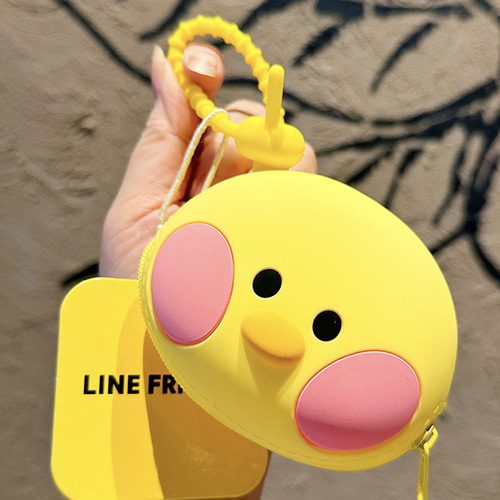 Genuine Frog Silicone Coin Purse Cute Mini Sally Chicken Key Bag Cartoon Fashion Headphone Storage Bag Couple