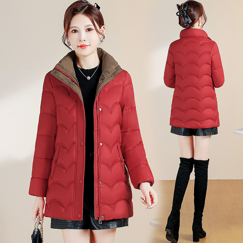 新款大码棉服外套2025冬季时尚棉袄显瘦妈妈保暖棉衣