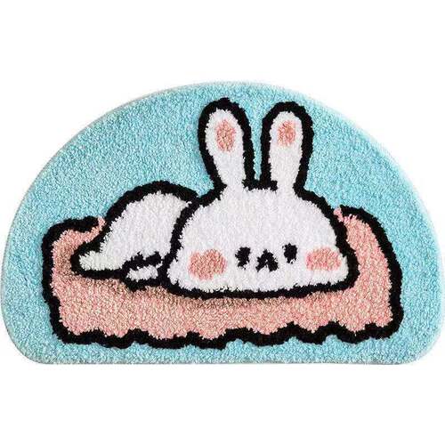 Cartoon Cute Bathroom Water Absorbent Mat at Bathroom Entrance Anti-Slip Foot Pad Quick-Drying Household Stain-Resistant Plush ICSE