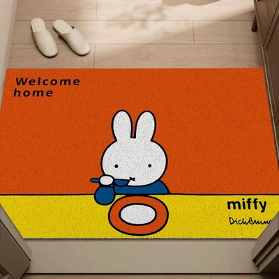Door Mat | Avtomobil döşəmə paspasları - miffy-style-3-40x60cm-silk-circle