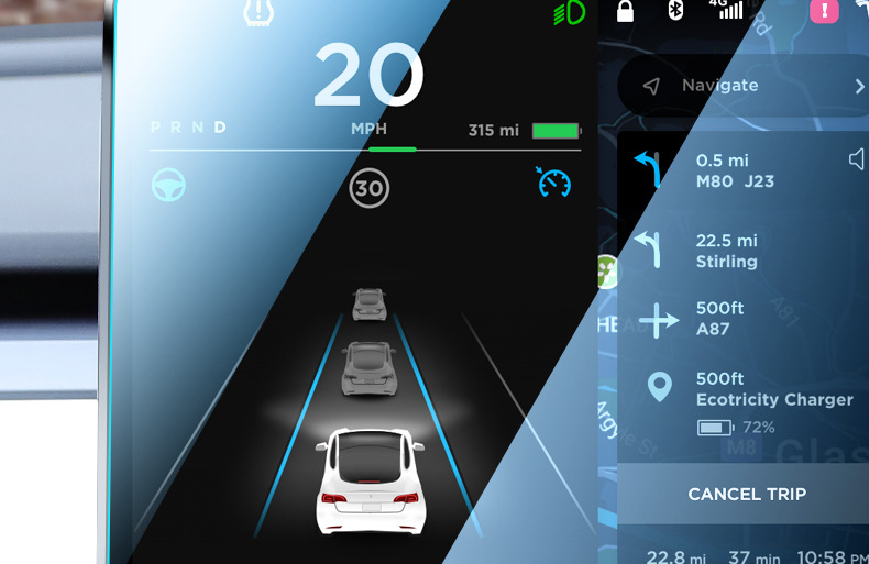 Suitable for Tesla's New Version of Model Y/3 Screen Tempered Film, New Version of High-Definition Navigation Protection Interior Accessories