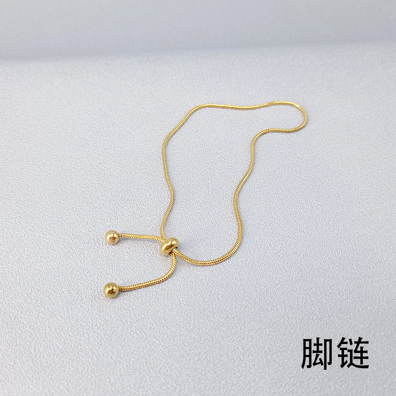 Simple retro pull ajustable tobillera nicho femenino moda todo partido sexy europeo y americano ins viento neto rojo no se desvanece