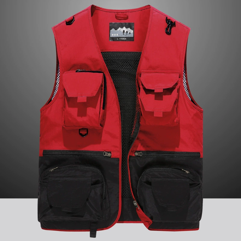 Жилет для фотосъемки на открытом воздухе, рабочая одежда, мужская функциональная куртка с несколькими карманами, водонепроницаемый спортивный быстросохнущий жилет