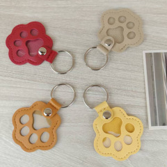 メーカー在庫ありクリエイティブ犬の足跡猫の足ペットキーホルダーペンダント透明写真を収納できるペット周辺機器