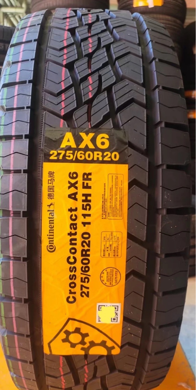 German Continental Off-Road Tire 275/60R20 Ax6 115H Suitable for Silverado Dodge Ram Patrol F150