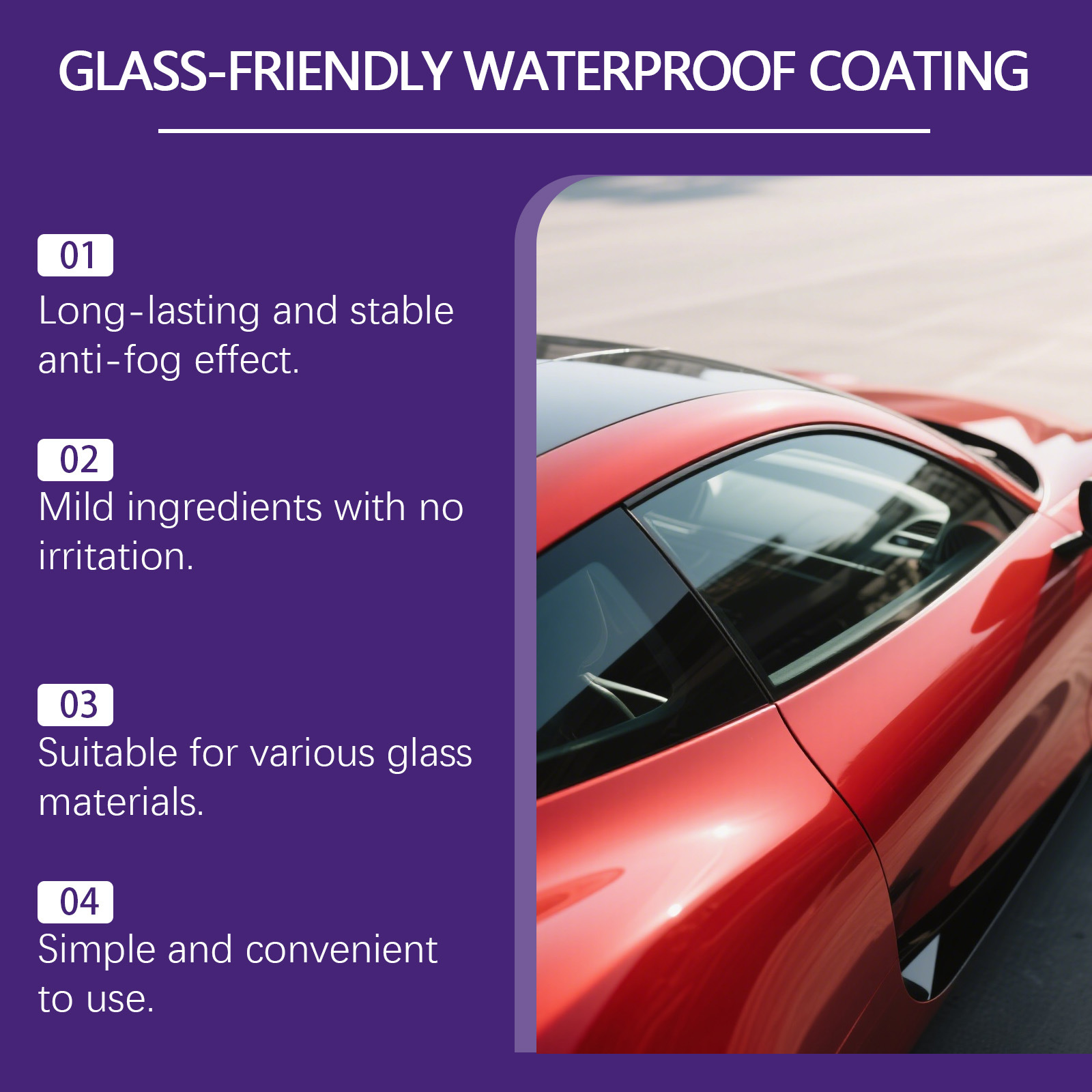 Homonth Car Glass Waterproof Coating, Rain Repellent, Clear Vision, Car Window and Rearview Mirror Coating Agent