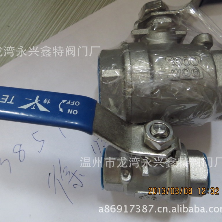 温州厂家直销不锈钢2PC球阀，手动球阀，全数控精铸球阀，NPT球阀