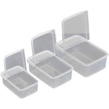xyf翻盖式保鲜盒塑料长方形商用超市小号透明加厚干货杂粮调料收