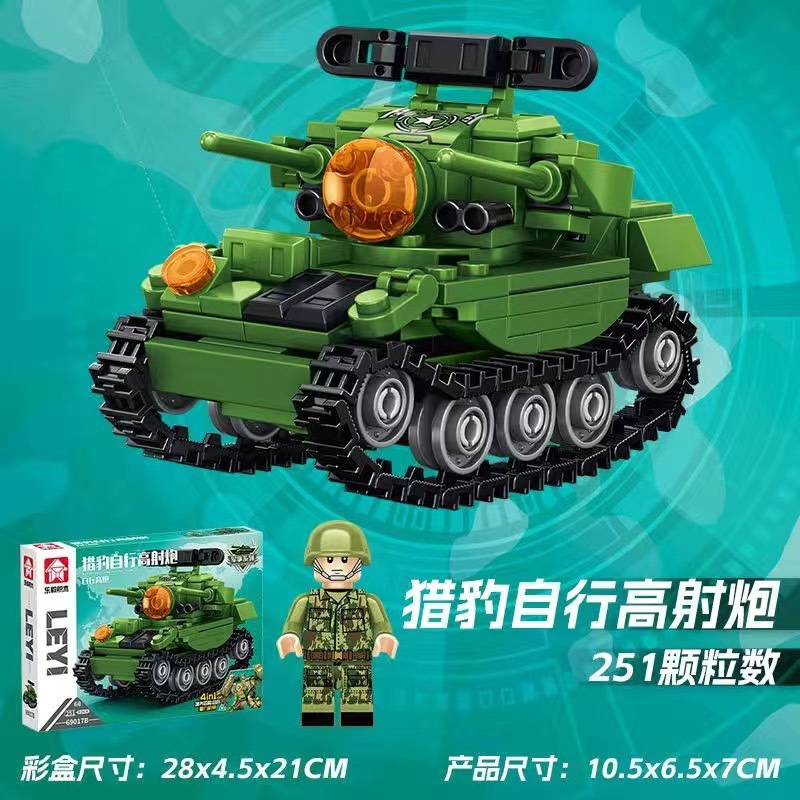 Los niños de bricolaje bloques de construcción de coche famoso coche de carreras 4-en-1 pequeña partícula juguetes educativos