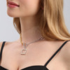 Trend accessory hip-hop style, square pendant, necklace, European style