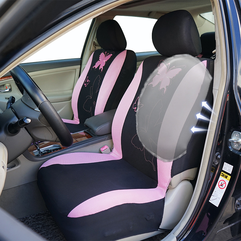 Foreign trade car seat covers with butterfly embroidery, suitable for all seasons, popular cross-border foreign trade product on AliExpress and Amazon