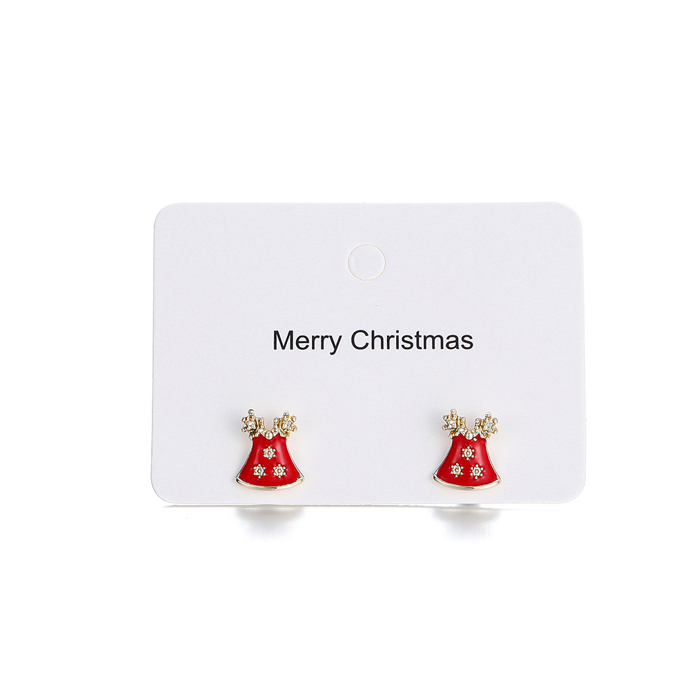 11g Weight Christmas Festival Snowflake Pattern Women's Gender Cute Style Cute Snowflake Stud Earrings 6