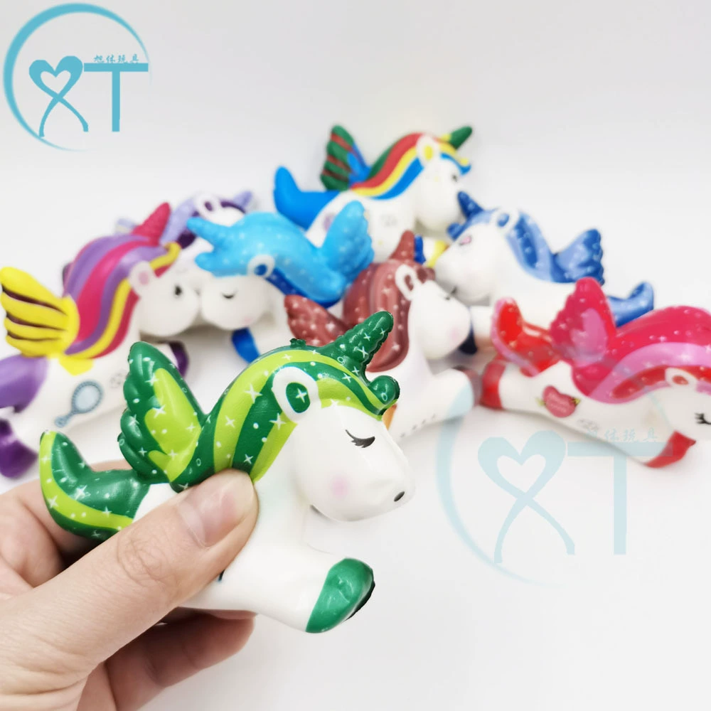 Трансграничная горячая Распродажа детская прижимная игрушка единорог декомпрессионное вентиляционное отверстие Пегас медленный отскок декомпрессионная игрушка из пенополиуретана