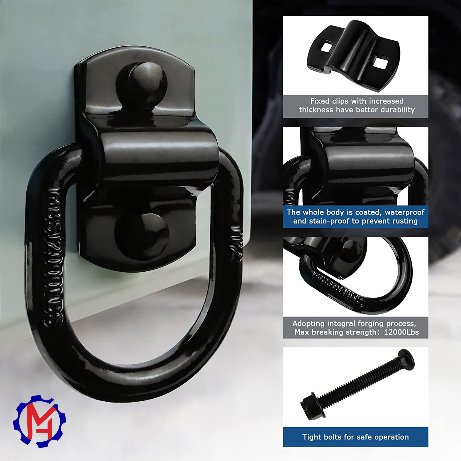 블랙 1/2D 링 세트