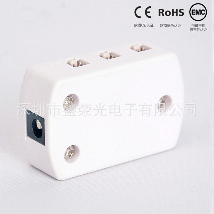 现货LED橱柜灯2510DC分线盒一拖多2510led接线盒6way内置DC5521|ms