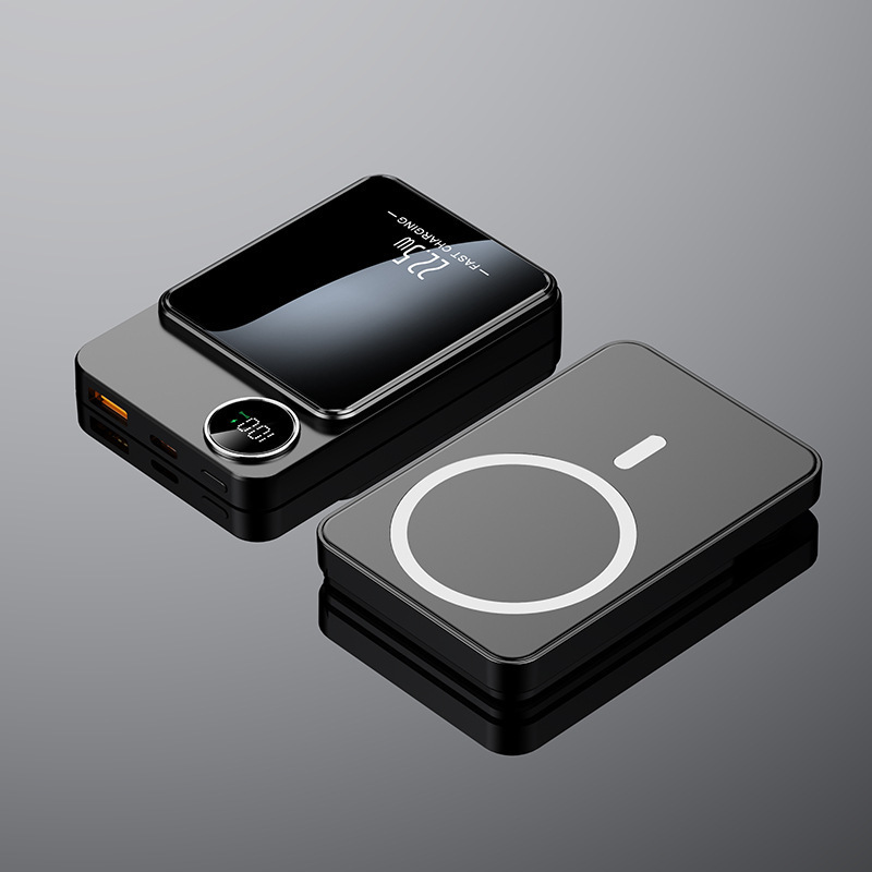 超薄型Magsafe磁気ワイヤレス5000mAh充電器 ワイヤレス急速充電モバイルバッテリー10000mAh|undefined