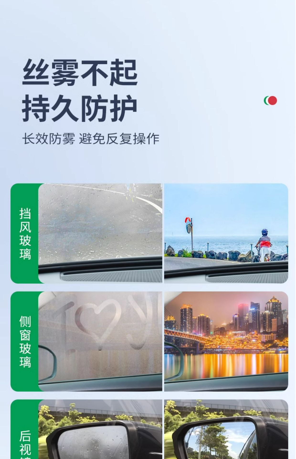 Rearview mirror rainproof car glass rainproof agent reversing mirror artifact rainy day film waterproof water drive anti-fog