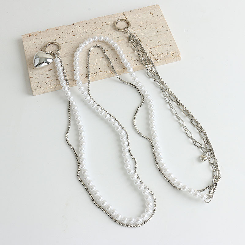 Chanel-style pearl chain crossbody fashion creative phone strap bag chain phone strap with double buckle long chain for women Chanel-style pearl chain crossbody fashion creative phone strap bag chain phone strap with double buckle long chain for women