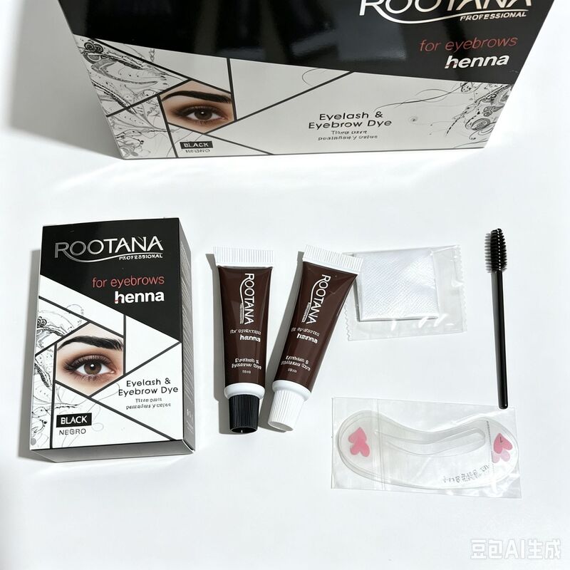 ROOTANA eyebrow tint and mascara, a professional eyebrow dye for cross-border export, available in black, brown, and coffee shades