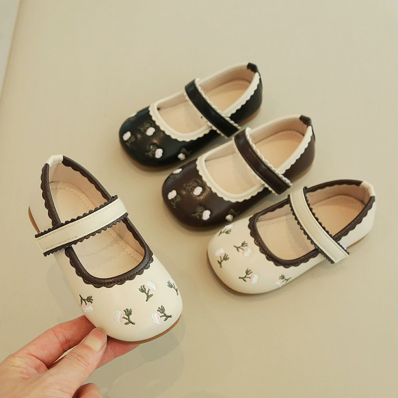 Милый детский ханфу, осенняя обувь, обувь для принцессы, бохо стиль, цветы, мягкая подошва