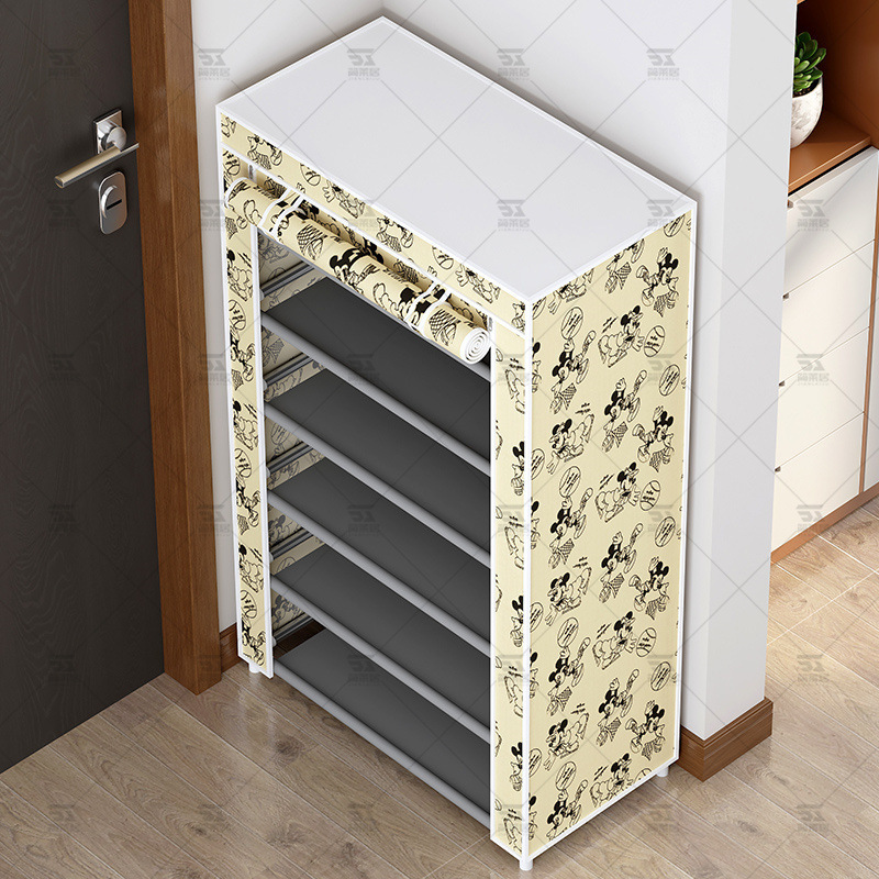 シンプルな靴ラック戸口ホーム多層屋内寮玄関ドア靴キャビネット賃貸住宅カーテン 2025 ホットスタイル|undefined