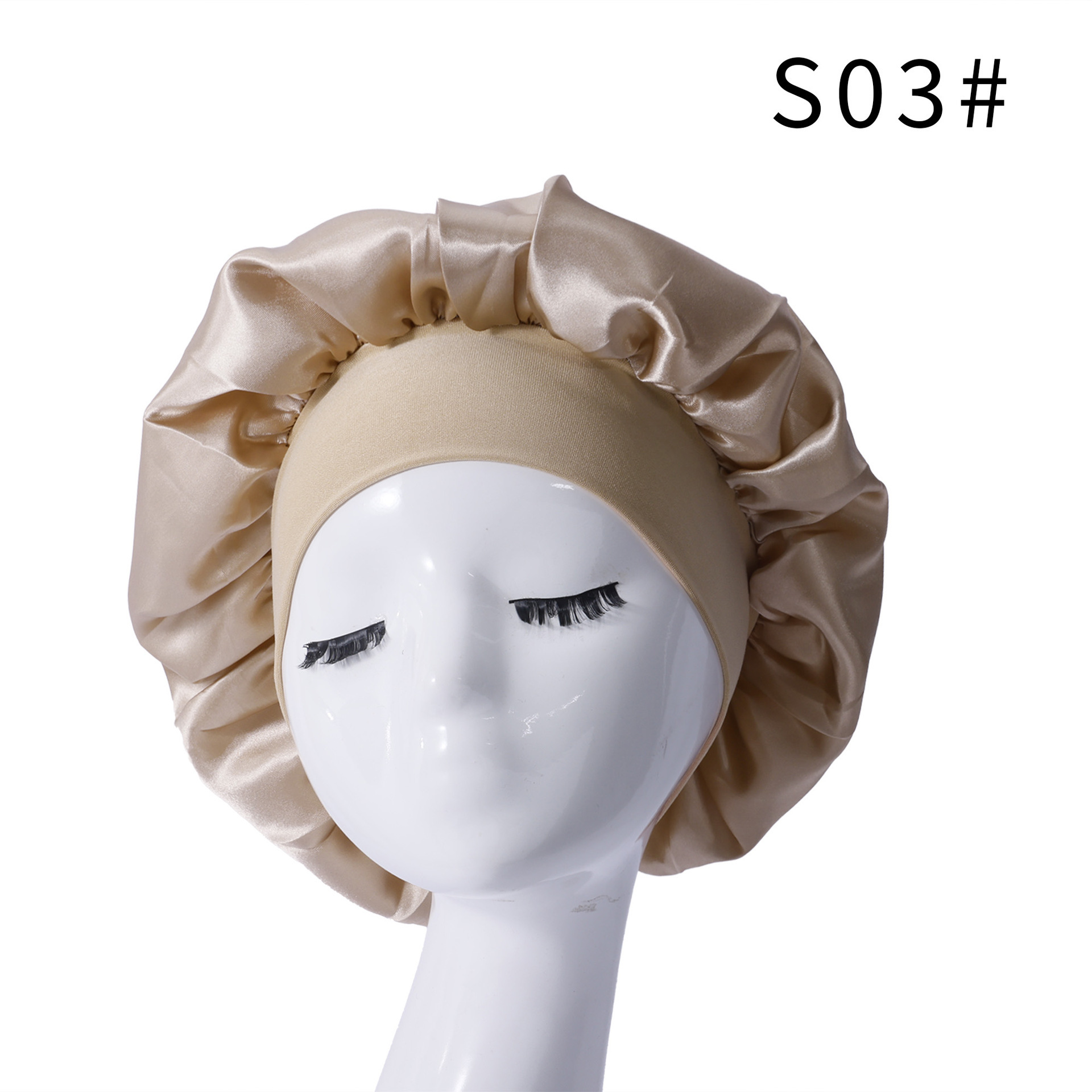 Europa y América clásica sombrero de baño de color sólido adulto transfronterizo moda transfronterizo satén amplio sombrero de dormir damas quimioterapia cuidado del cabello