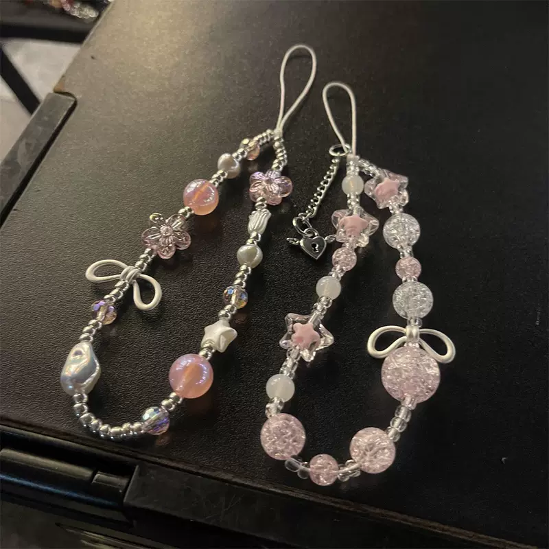 Мобильный телефон Brand fuchsia, цепочка, чехол на телефон, подвеска, камера, стиль легкой роскоши, цветы