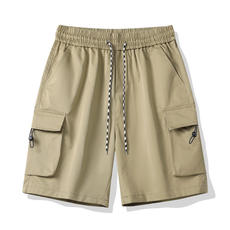 2025 Summer New Casual Sports Cargo Shorts Men's Trendy Versatile Loose Straight Multi-Pocket Knee-Length Shorts