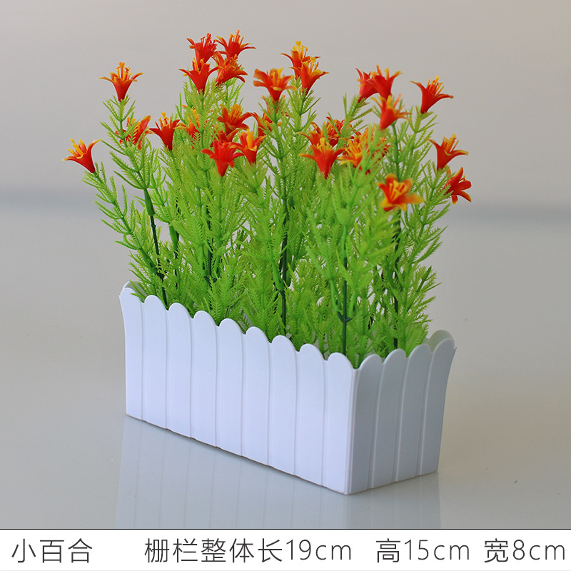Flor artificial jardín de flores de plástico traje de valla de flores artificiales decoración de la ventana interior y exterior decoración floral decoración de la Mesa maceta flor