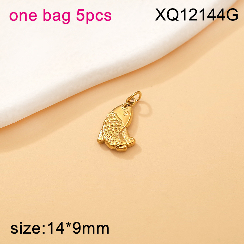 Accesorios de joyería de acero de titanio Serie de vida marina Concha Concha Estrella de mar Tortuga Collar de bricolaje Accesorios de pulsera colgante