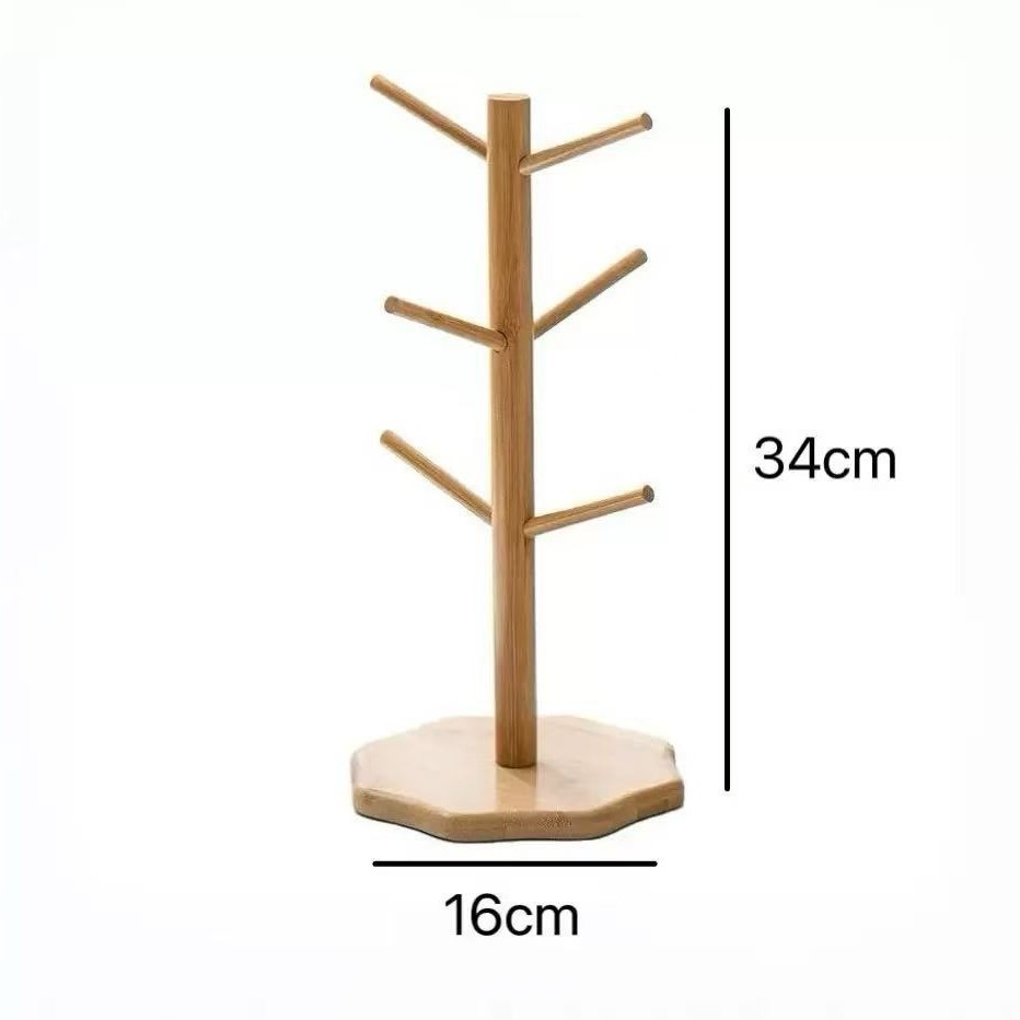 Taza de agua de bambú, almacenamiento de drenaje, portavasos, estante de almacenamiento de taza, estante de joyería para llave de entrada, estante para almacenamiento transfronterizo al por mayor image 16