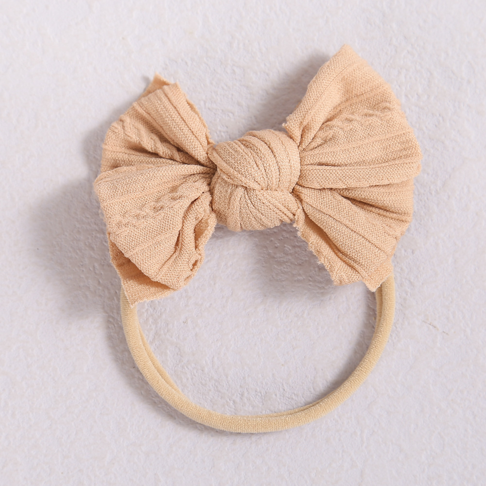 Faixa de cabelo para bebé em nylon com laço jacquard_voghion.com