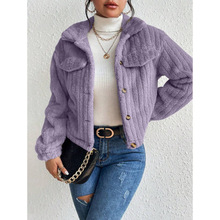 T 42339 Fleece plush short jacket ����ë�޶̼п˿羳����