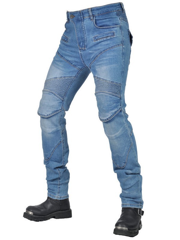 Volero motocicleta carreras casual Slim jeans anti-caída pantalones a través del país motocicleta montar pantalones silicona protección image 3