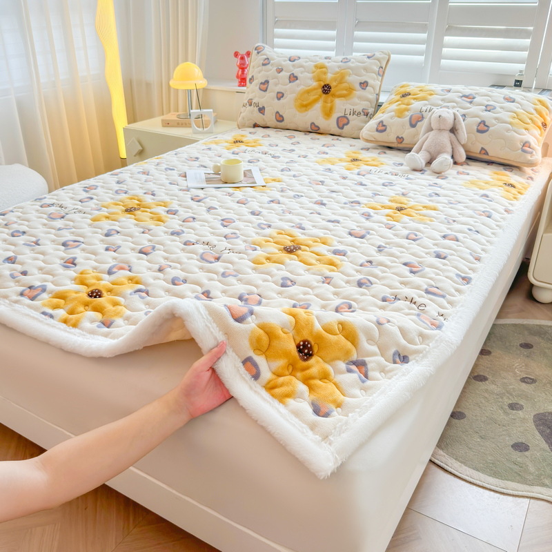 Nuevo colchón de leche grueso colchón de cama caliente colchón de franela antiestático colchón de cama caliente rápido