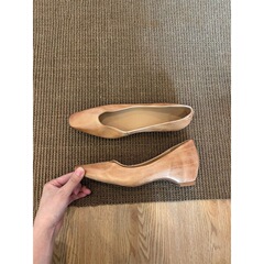 羊皮版~复古文艺风内增高真皮浅口单鞋女简约方头百搭通勤工作鞋