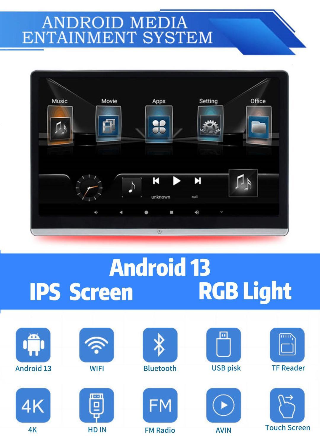 10.1inch External Android Monitor 13.3inch Headrest Android Monitor 11.6inch Headrest Mp5 Monitor