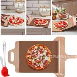 跨境木质披萨转移铲Sliding Pizza Peel厨房烘焙工具木质披萨铲