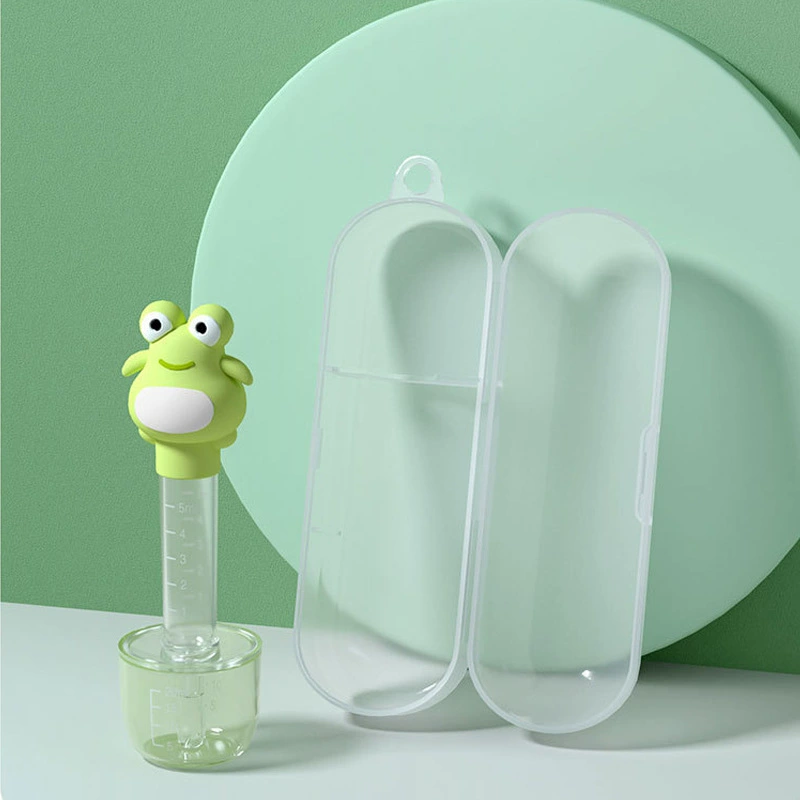 Жидкостная поилка для младенцев, поилка для воды для младенцев, насосная поилка в форме лягушки, силиконовая соска с антиудушающим эффектом и мерным стаканчиком для кормления