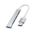 USB single port 3.0HUB white wire silver (packed)