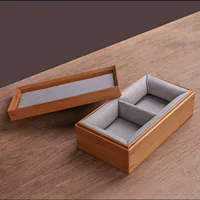 Винтажная игровая коробка для упаковки ювелирных изделий Портативная деревянная Подарочная коробка для керамического оборудования Небо и земля Крышка для чая Подарочная пустая деревянная коробка