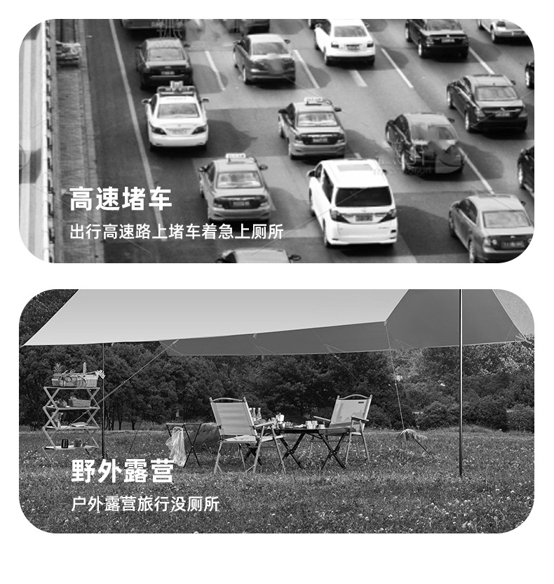 Car Folding Toilet Portable Odor-proof Toilet Outdoor Camping Mobile Toilet Emergency Multifunctional Toilet Stool