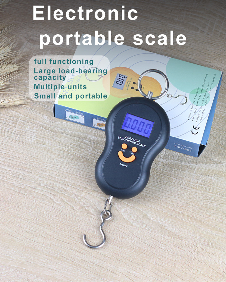 Portable scale electronic scale high-precision 50 kg small portable mini luggage scale hand-held grocery shopping scale spring scale