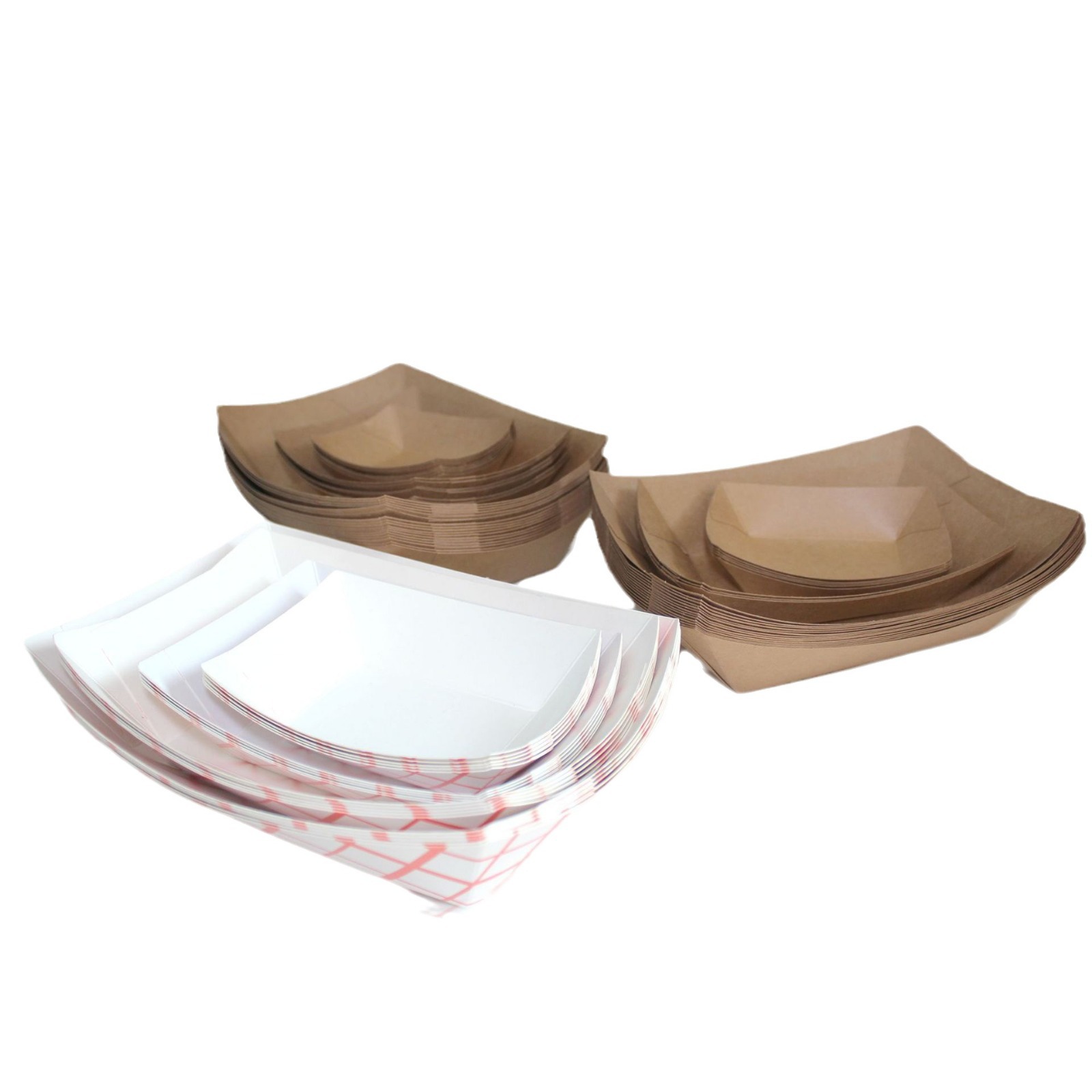 Caja de embalaje desechable para llevar Caja de barco de papel Kraft Papas fritas caja de aperitivos hamburguesa pizza caja de almuerzo caja de salchicha de perro caliente image 5
