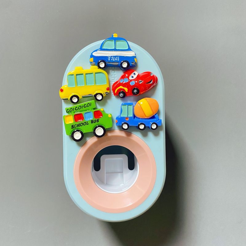 Automático de pasta de dientes exprimidor de dibujos animados de los niños lindo Punch-libre almacenamiento rack clip de pasta de dientes exprimidor diario diverso suministro