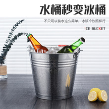 不锈钢水桶手提桶加厚带盖家用水桶户外大容量多用水桶铁水桶批发