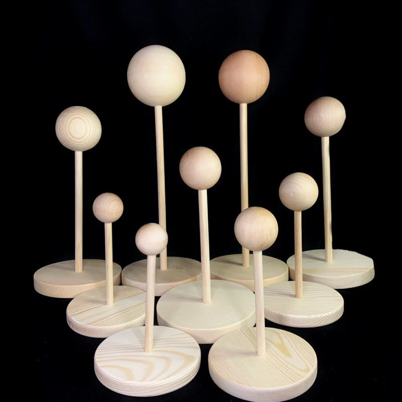 Деревянный дисплей для волос разделен на 3 комплекта, Модифицированная вручную отделка с 4 головками, кронштейн для парика OB11 Care Baby BJD, подставка для ювелирных изделий