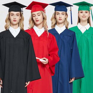Cross-Border American Bachelor's Uniform Graduation Dress Suit Adult College Student Doctoral Uniform Woven Degree Robe Master's Uniform