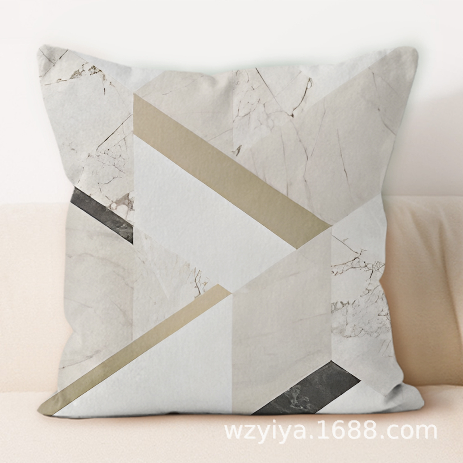 Amazon venta caliente cojín de mármol almohada moderna minimalista geométrica para el hogar sofá cojín almohada