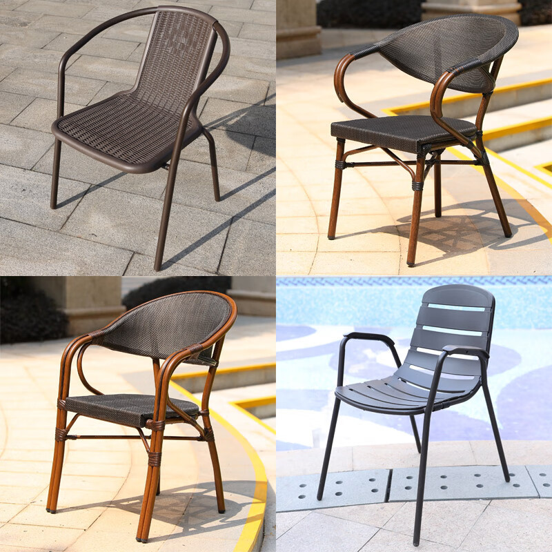 Taburetes al aire libre, sillas, mesas y sillas, balcón, patio, café, té, leche, comidas en el interior